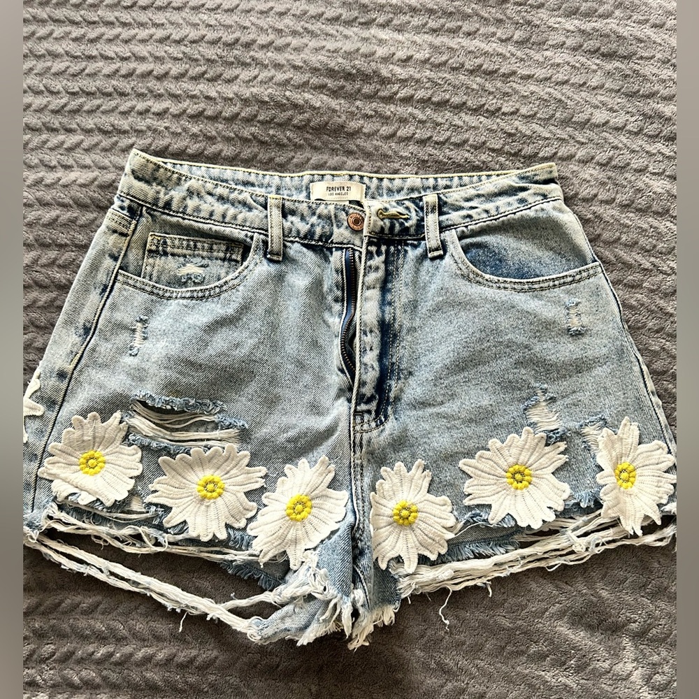 Floral denim